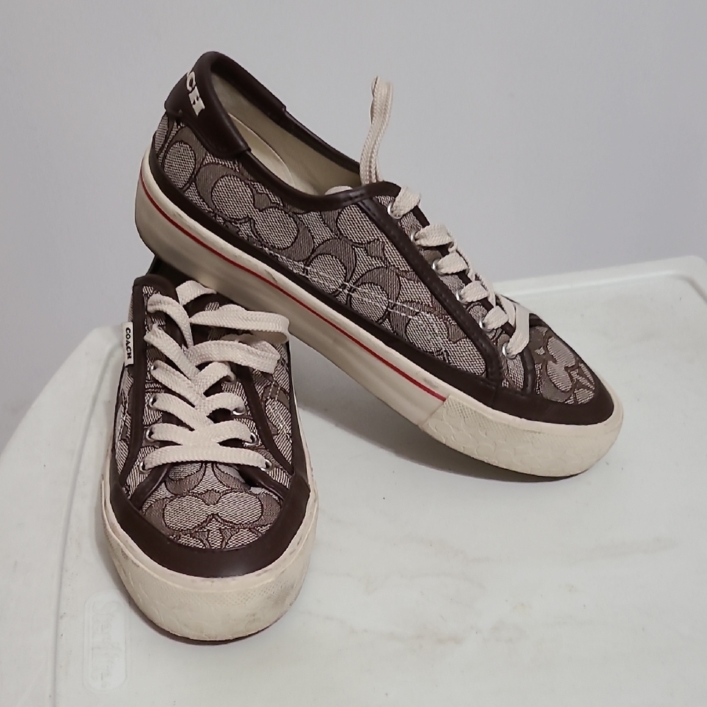 Coach Brown and Cream Sneakers